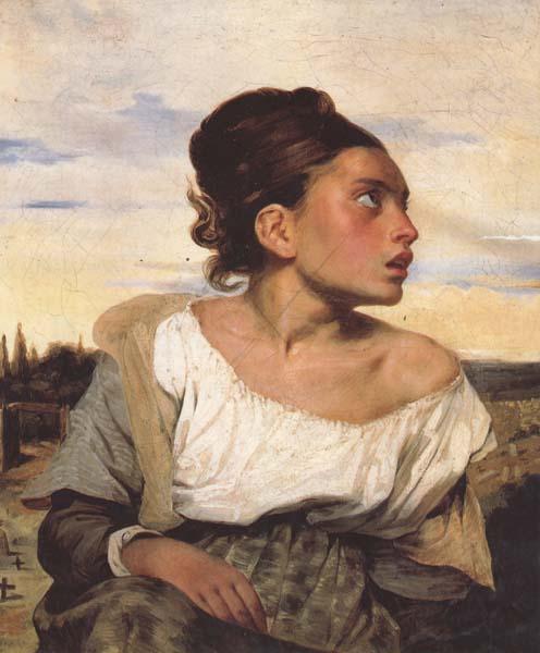 Eugene Delacroix Orphan Girl at the Cemetery (mk45) oil painting image